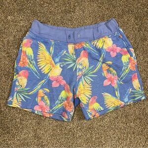 Chubbies The Shwort Tropical Blue Parrot Men’s Size Small Athletic Sweat Shorts